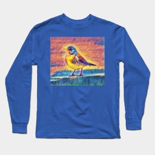 Little bird with yellow Long Sleeve T-Shirt